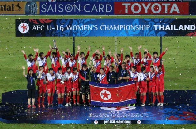 ក្រុមជម្រើសជាតិនារី​កូរ៉េខាងជើង គ្រងជើងឯក២លើកជាប់គ្នានៃពានរង្វាន់ AFC U-16 Women’s Championship