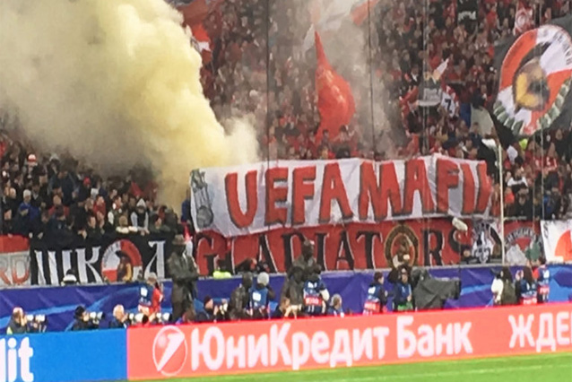 Spartak Moscow ត្រូវ ​UEFA ពិន័យ ៣​ករណី​ខណៈ​មាន​មួយ​​ដោយ​សារ​សរសេរថា​ UEFA ជាក្រុមបងធំ