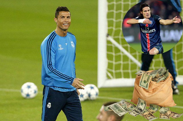 PSG ចង់​បាន​ Ronaldo ពី​ Real ក្នុង​តម្លៃ​ខ្ពស់​ហើយ​ថែម​​ Cavani ឲ្យ​ម្នាក់​ទៀត