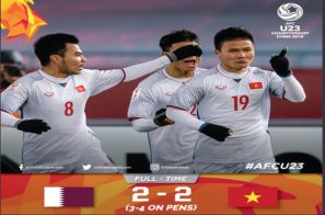 ញាក់​សាច់​! វៀតណាម​ឡើង​ទម្លាក់​ឈុត​ ​World Cup របស់​កាតា​ឡើង​វគ្គ​ផ្ដាច់​ព្រ័ត្រ​ពាន ​AFC U-23