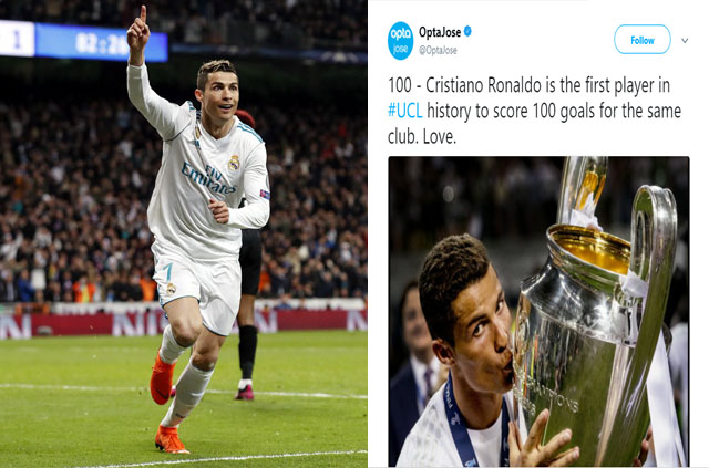 ២​គ្រាប់​យប់​មិញ​​ Ronaldo កាន់​កំណត់​ត្រា​កម្រ​កើត​ឡើង​មួយ​